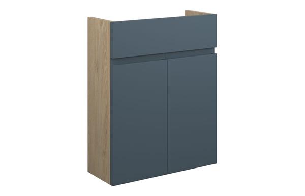 Clarence 500mm Slim Basin Unit - Matt Arley Blue (Oak Cab)